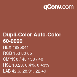 Color code: Dupli-Color Auto-Color - 60-0020 | qconv.com