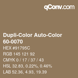 Code couleur: Dupli-Color Auto-Color - 60-0070 | qconv.com