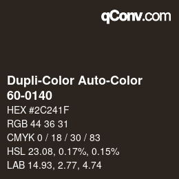 Farbcode: Dupli-Color Auto-Color - 60-0140 | qconv.com