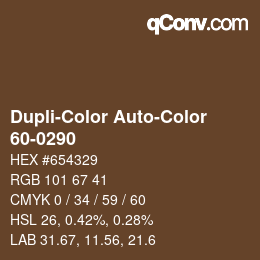 Color code: Dupli-Color Auto-Color - 60-0290 | qconv.com