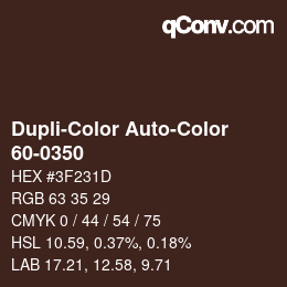 Color code: Dupli-Color Auto-Color - 60-0350 | qconv.com
