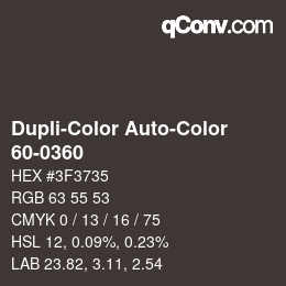 Código de color: Dupli-Color Auto-Color - 60-0360 | qconv.com