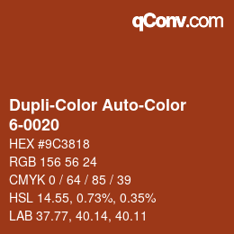 Color code: Dupli-Color Auto-Color - 6-0020 | qconv.com