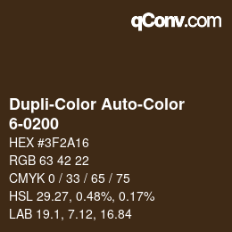 Código de color: Dupli-Color Auto-Color - 6-0200 | qconv.com