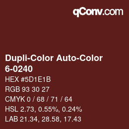 Color code: Dupli-Color Auto-Color - 6-0240 | qconv.com