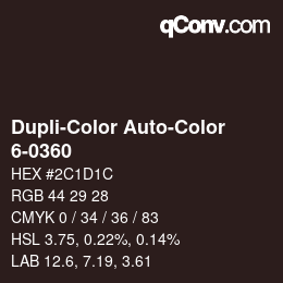 Farbcode: Dupli-Color Auto-Color - 6-0360 | qconv.com