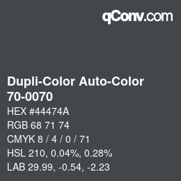 Color code: Dupli-Color Auto-Color - 70-0070 | qconv.com