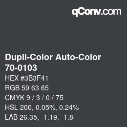 Código de color: Dupli-Color Auto-Color - 70-0103 | qconv.com