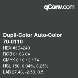 Farbcode: Dupli-Color Auto-Color - 70-0110 | qconv.com