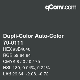 Código de color: Dupli-Color Auto-Color - 70-0111 | qconv.com