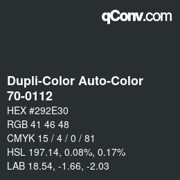 Código de color: Dupli-Color Auto-Color - 70-0112 | qconv.com