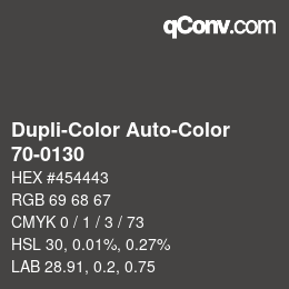 Color code: Dupli-Color Auto-Color - 70-0130 | qconv.com