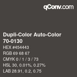 Code couleur: Dupli-Color Auto-Color - 70-0130 | qconv.com