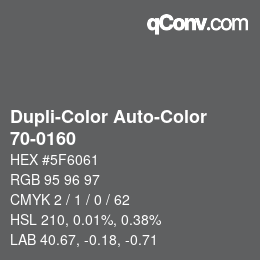 Código de color: Dupli-Color Auto-Color - 70-0160 | qconv.com