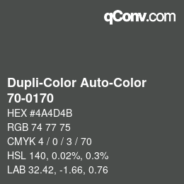 Código de color: Dupli-Color Auto-Color - 70-0170 | qconv.com