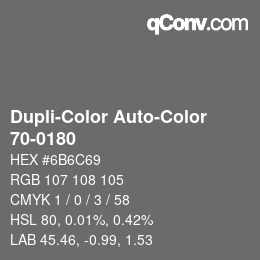 Color code: Dupli-Color Auto-Color - 70-0180 | qconv.com