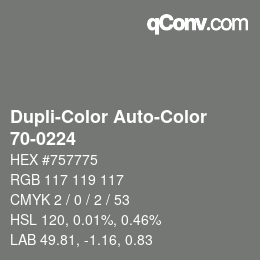 Color code: Dupli-Color Auto-Color - 70-0224 | qconv.com