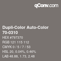 Farbcode: Dupli-Color Auto-Color - 70-0310 | qconv.com