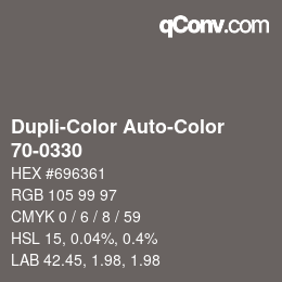 カラーコード: Dupli-Color Auto-Color - 70-0330 | qconv.com