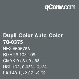 Color code: Dupli-Color Auto-Color - 70-0375 | qconv.com