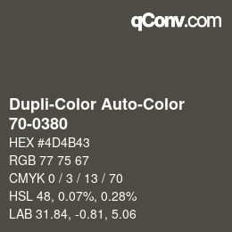 Color code: Dupli-Color Auto-Color - 70-0380 | qconv.com