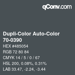 Color code: Dupli-Color Auto-Color - 70-0390 | qconv.com