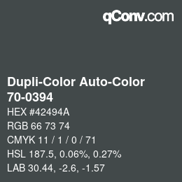 Color code: Dupli-Color Auto-Color - 70-0394 | qconv.com