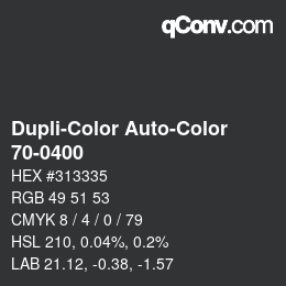 Farbcode: Dupli-Color Auto-Color - 70-0400 | qconv.com