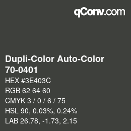 Color code: Dupli-Color Auto-Color - 70-0401 | qconv.com