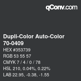 Color code: Dupli-Color Auto-Color - 70-0409 | qconv.com