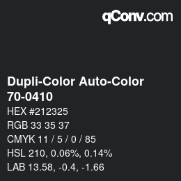 Código de color: Dupli-Color Auto-Color - 70-0410 | qconv.com