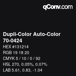 Color code: Dupli-Color Auto-Color - 70-0424 | qconv.com