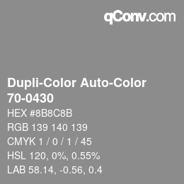Código de color: Dupli-Color Auto-Color - 70-0430 | qconv.com