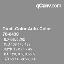 カラーコード: Dupli-Color Auto-Color - 70-0430 | qconv.com