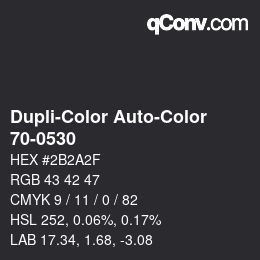 Farbcode: Dupli-Color Auto-Color - 70-0530 | qconv.com