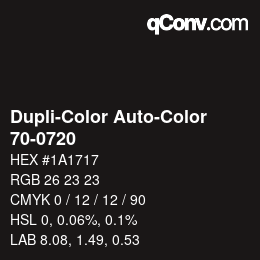 Farbcode: Dupli-Color Auto-Color - 70-0720 | qconv.com