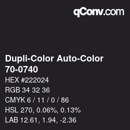Farbcode: Dupli-Color Auto-Color - 70-0740 | qconv.com