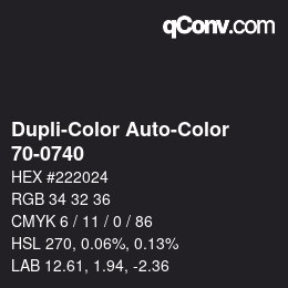 Color code: Dupli-Color Auto-Color - 70-0740 | qconv.com