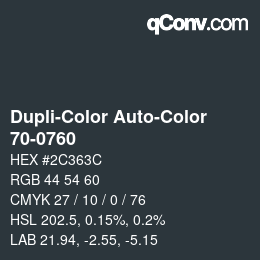 カラーコード: Dupli-Color Auto-Color - 70-0760 | qconv.com