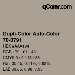 Farbcode: Dupli-Color Auto-Color - 70-0791 | qconv.com