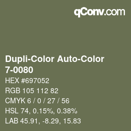 Color code: Dupli-Color Auto-Color - 7-0080 | qconv.com