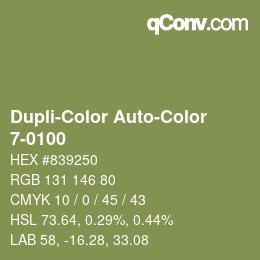 Farbcode: Dupli-Color Auto-Color - 7-0100 | qconv.com