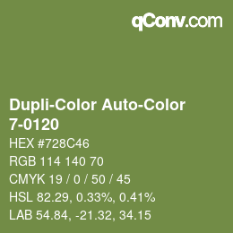 カラーコード: Dupli-Color Auto-Color - 7-0120 | qconv.com