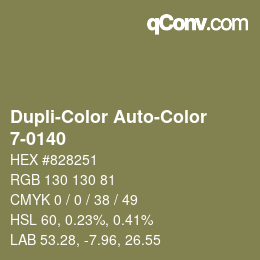 Code couleur: Dupli-Color Auto-Color - 7-0140 | qconv.com