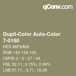 Color code: Dupli-Color Auto-Color - 7-0160 | qconv.com