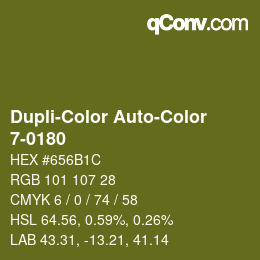 Color code: Dupli-Color Auto-Color - 7-0180 | qconv.com