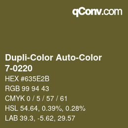 Color code: Dupli-Color Auto-Color - 7-0220 | qconv.com