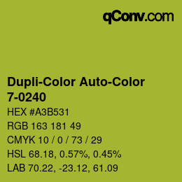 Color code: Dupli-Color Auto-Color - 7-0240 | qconv.com