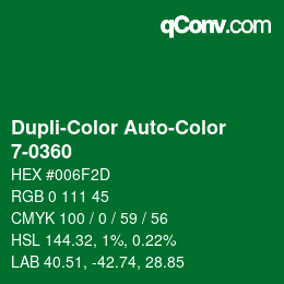 Farbcode: Dupli-Color Auto-Color - 7-0360 | qconv.com