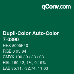Color code: Dupli-Color Auto-Color - 7-0390 | qconv.com
